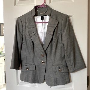 White House Black Market fitted gray jacket